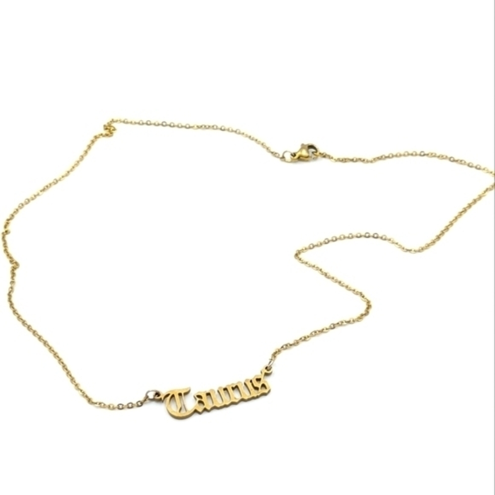5/25$  Taurus gold tone chain necklace